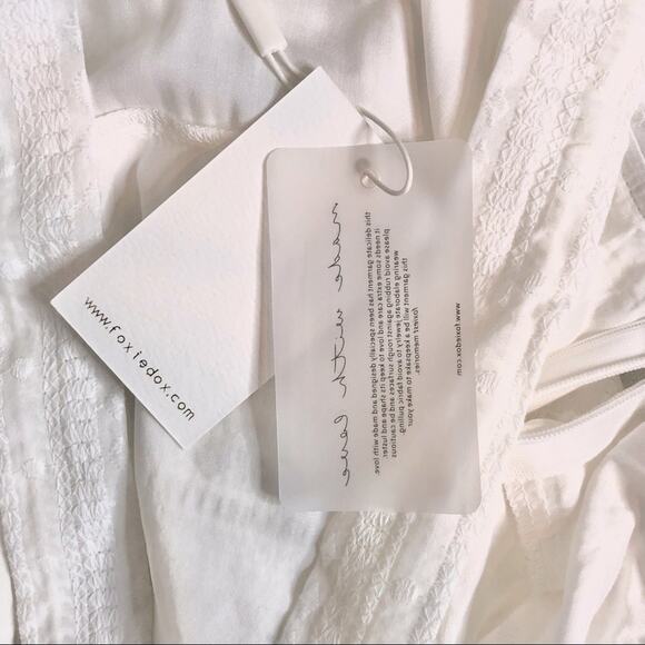 NWT Foxiedox White Eyelet Halter Lined Dress Size Small - Picture 9 of 10
